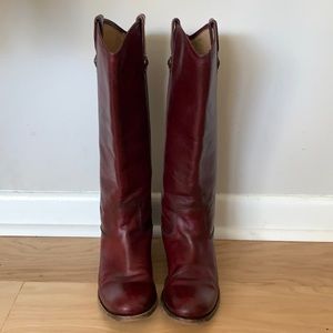 Frye Mellisa Button Lug Oxblood